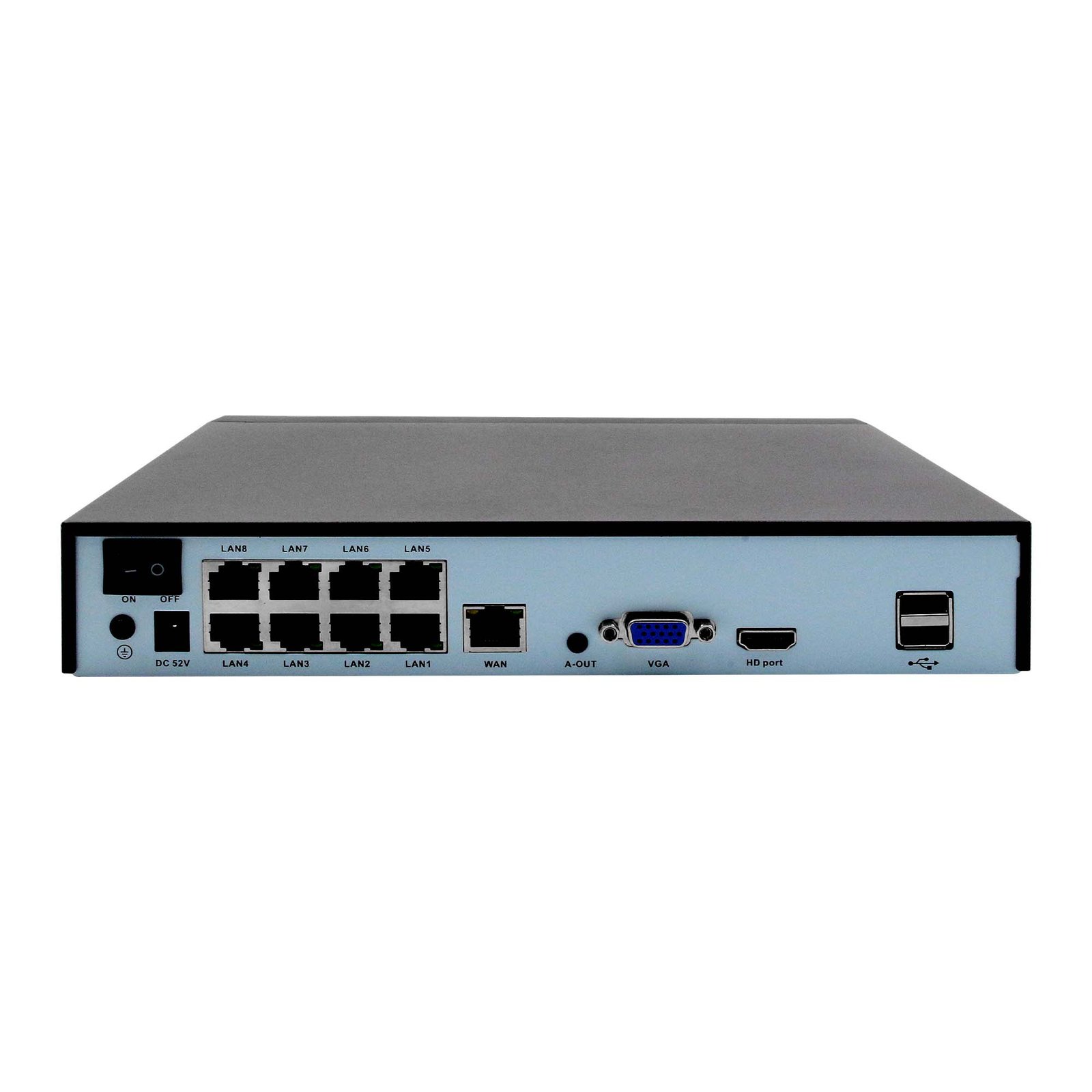 Human Vehicle detection 8CH 12MP/8MP POE NVR With 1 SATA HDD Slot