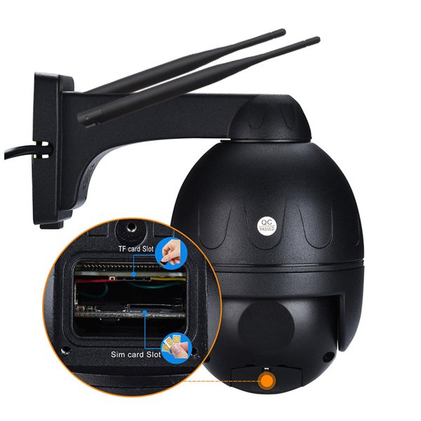 Outdoor 1080P 3G 4G Wireless Security IP Camera With SIM Card SD Card Slot