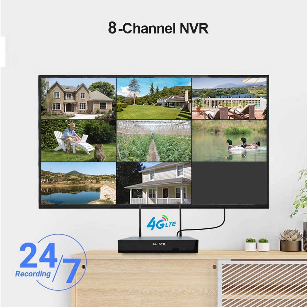 4G Sim Card 8ch Wireless Network Video Recorder