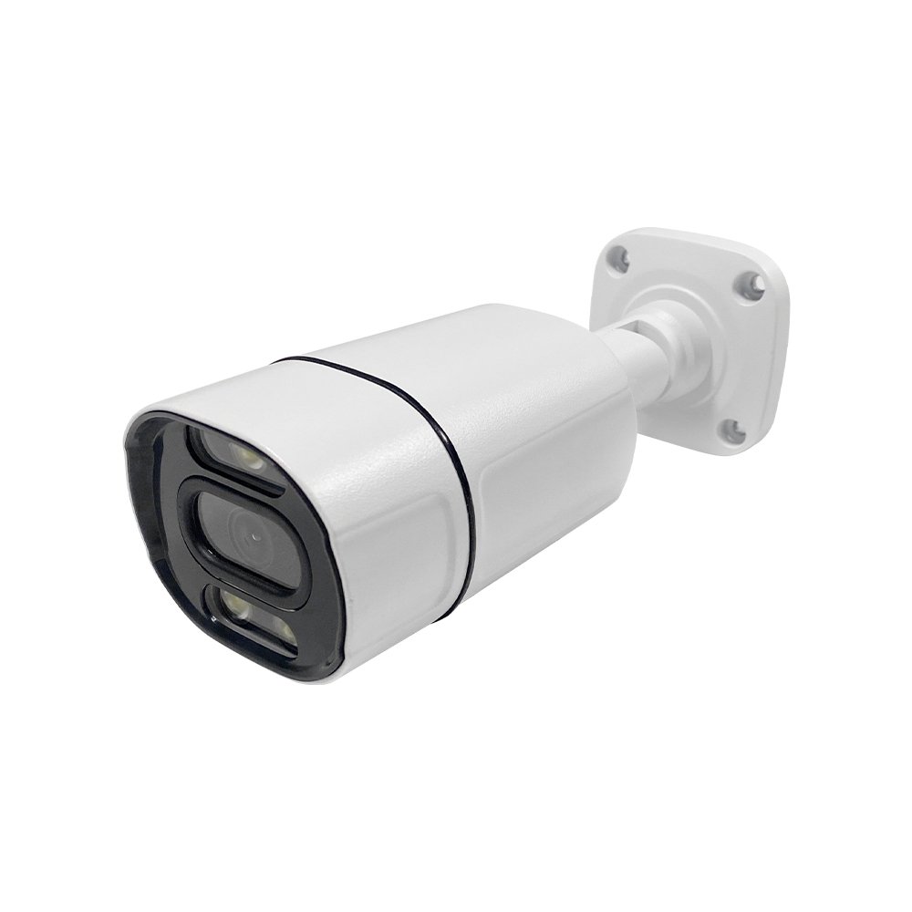 Red Blue Light Sound Light Alarm Smart IP Bullet Camera