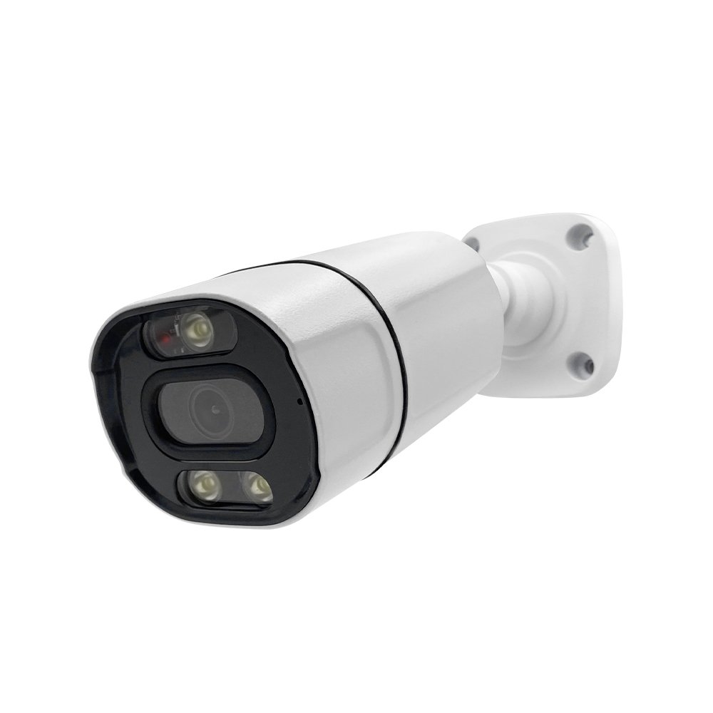 Red Blue Light Sound Light Alarm Smart IP Bullet Camera