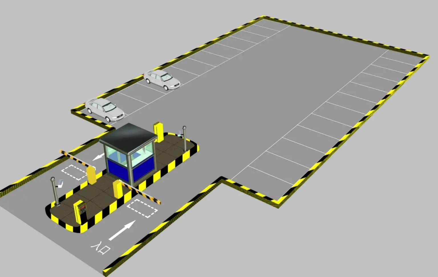 License plate recognition camera parking lot charging system