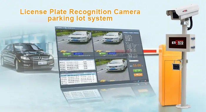 License plate recognition camera parking lot charging system
