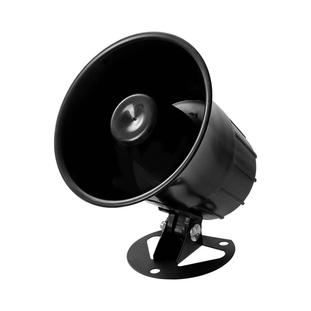110dB DC 12V Wired Loud Horn Alarm 15W Antitheft Loudspeaker For CCTV Camera