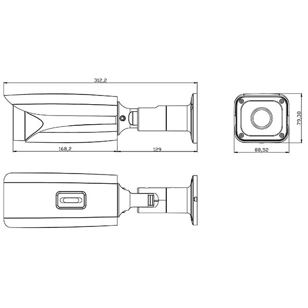4Megapixel Security IP Camera HD Network IR Bullet 4mm Lens