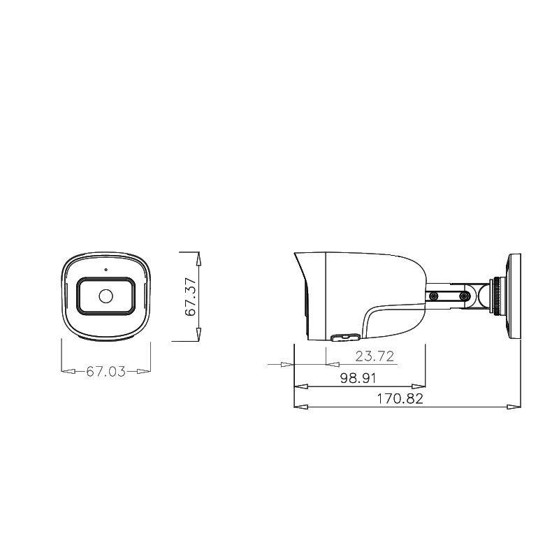 Outdoor 8.0 Megapixels Ultra HD Wide Angle Audio Bullet Security IP Camera
