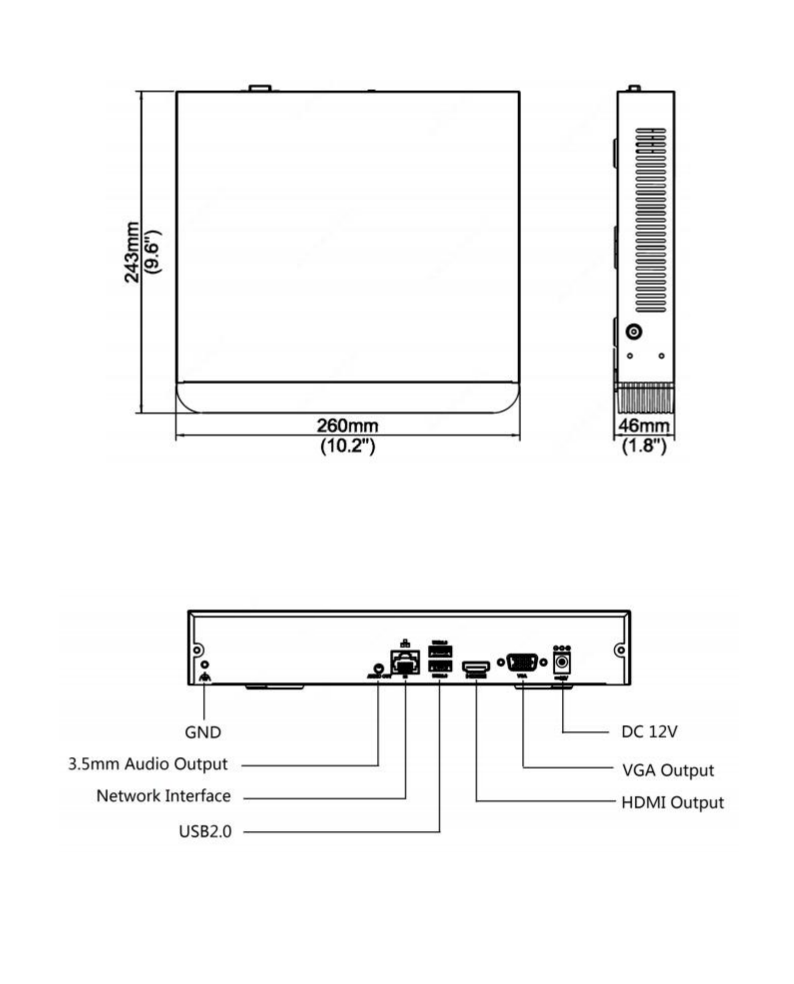 Support Ultra 265/H.265/H.264 video formats 16-channel input