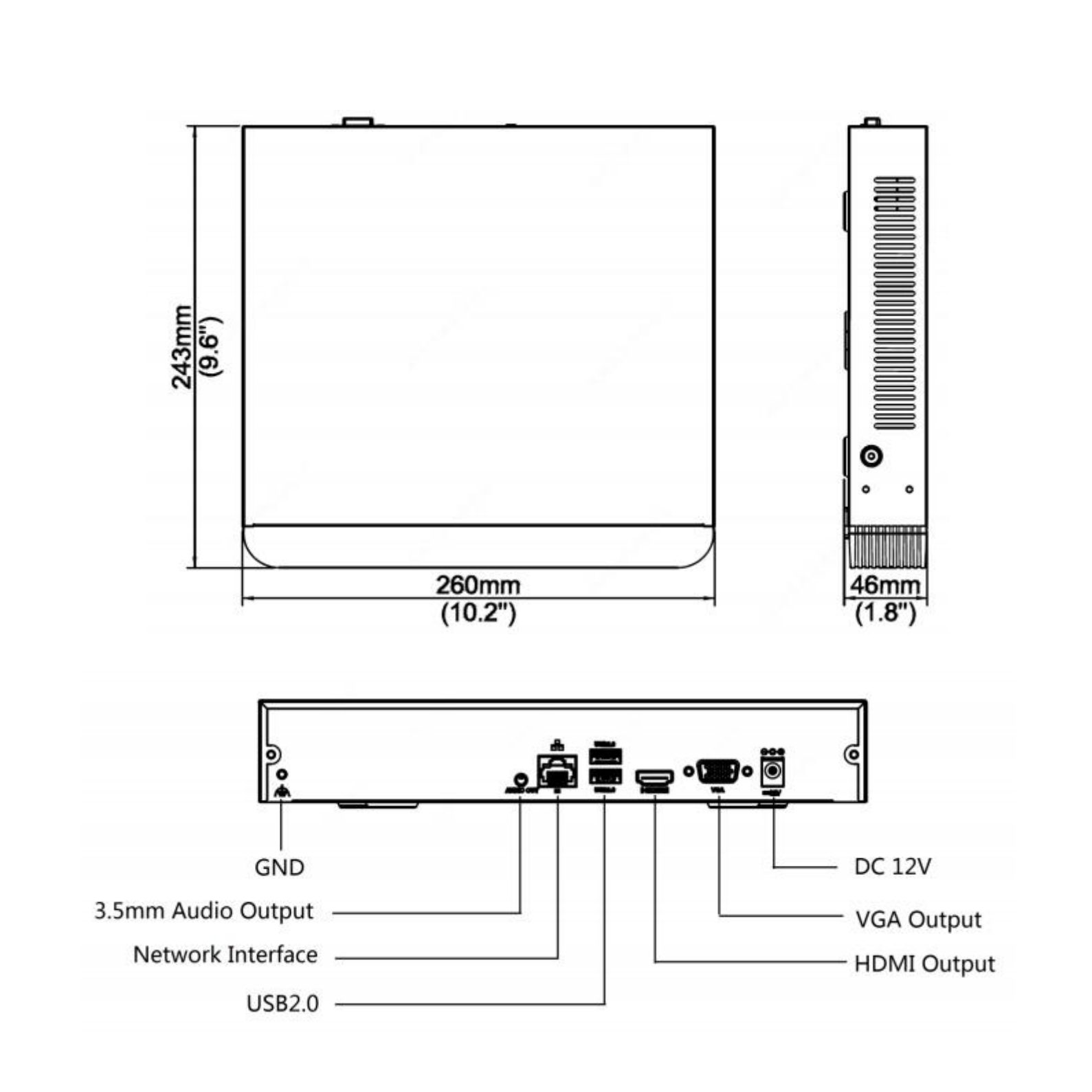 Support Ultra 265/H.265/H.264 video formats 16-channel input