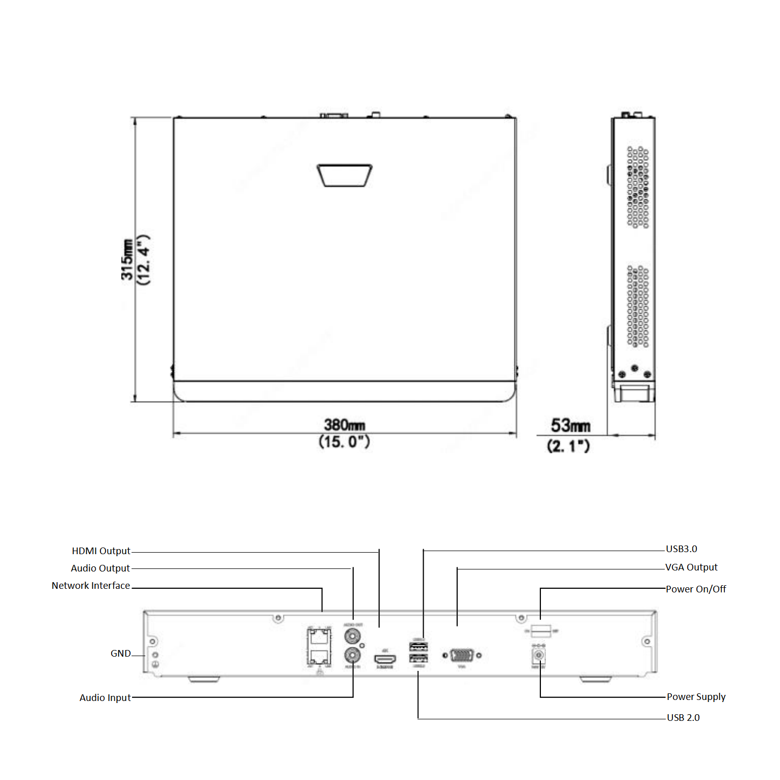 32ch 8MP Third-party IP cameras Input supported with ONVIF conformance: Profile S, Profile G, Profile T