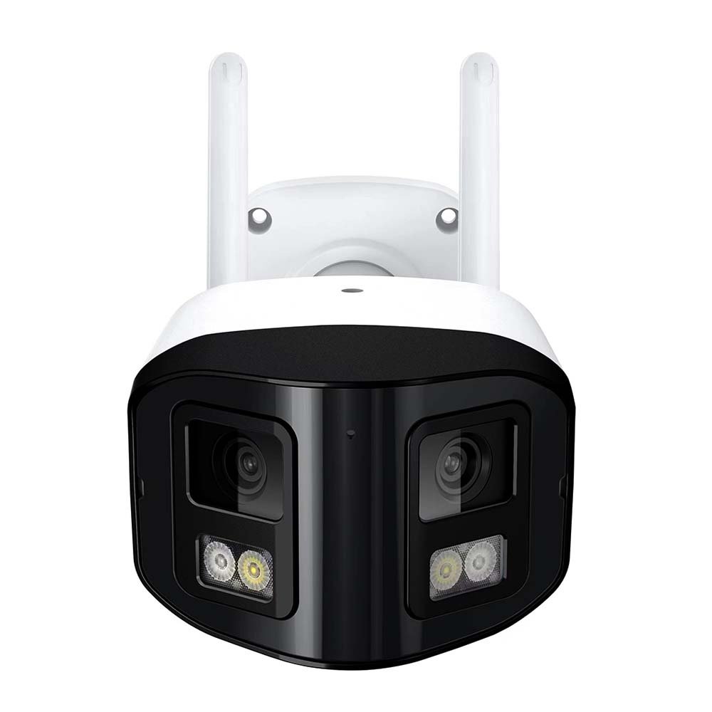 4G LTE 180 Degree Field of View Dual Lens Panoramic AI IP Bullet Camera