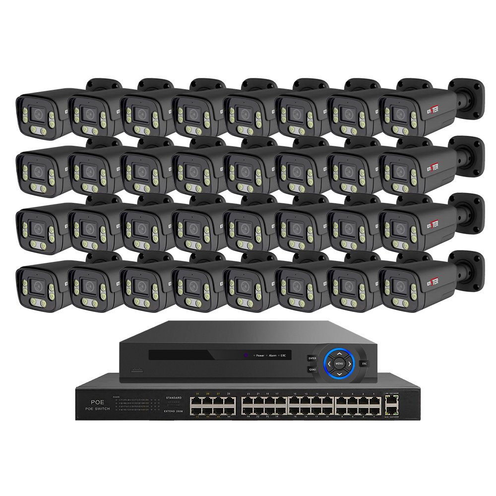 32 Channel 8mp 4k Outdoor Poe Cctv Security Surveillance Camera System