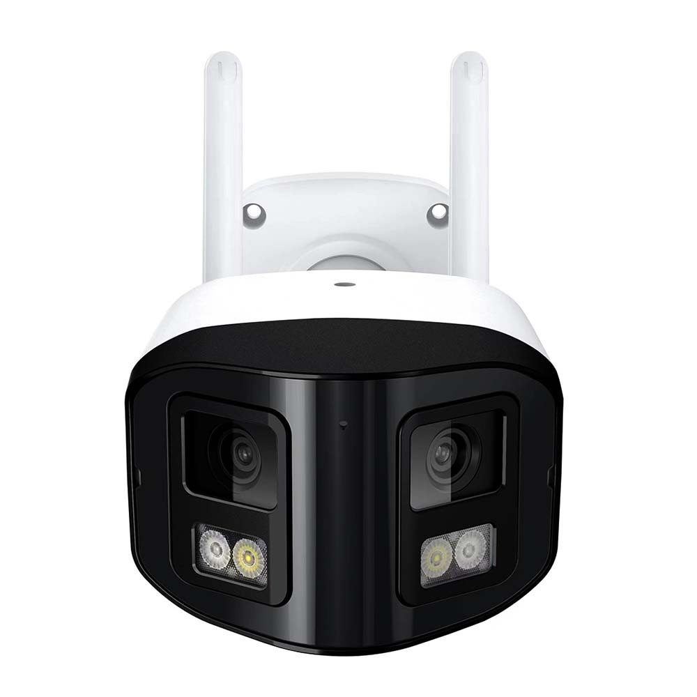 4G LTE 180 Degree Field of View Dual Lens Panoramic AI IP Bullet Camera