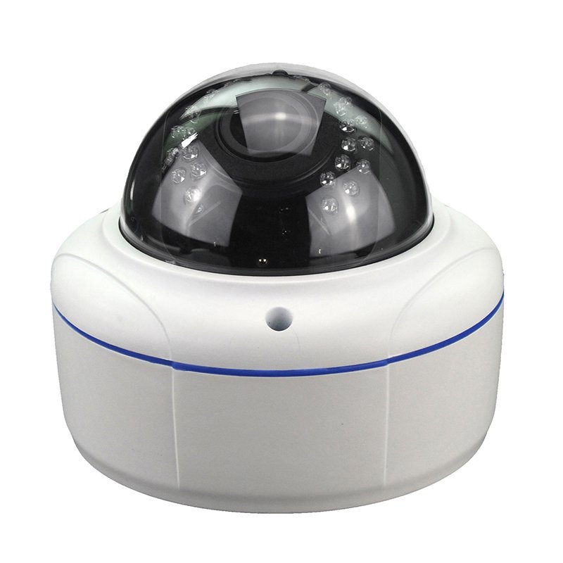 H.265/H.264 Varifocal 5.0 Megapixels Metal Dome IP Camera Vandalproof IK10