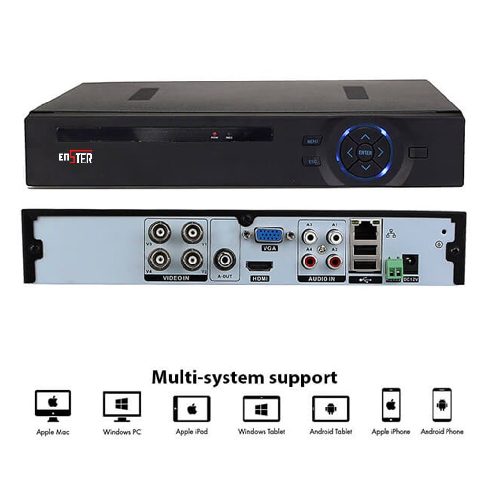 4 Channel 1080P Hybrid 6 in 1 AHD TVI CVI XVI HD XVR DVR HDMI RS485