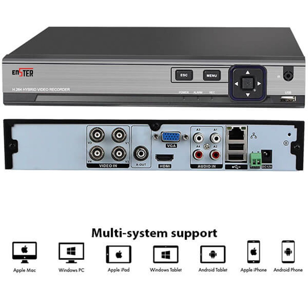 4MP 2K Super HD 4 Channel XVR CCTV Security Digital Video Recorder DVR