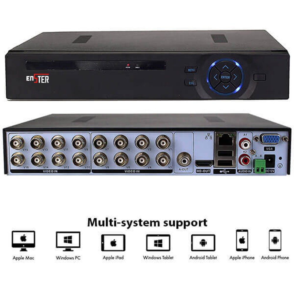 Digital TV Recorder Enster with VGA Embedded LINUX Operating System 8 Channel for iPhone Android
