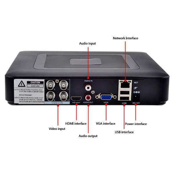 TV Video Recorder Enster with ONVIF Full HD Embedded LINUX Operating System 4 Channel