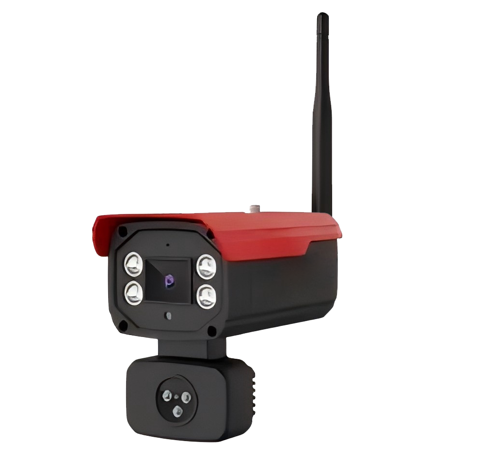 4G Sim Card Fire Detection Alarm Thermal Camera Motion Detection SD Card IP66 Waterproof Two-Way Audio