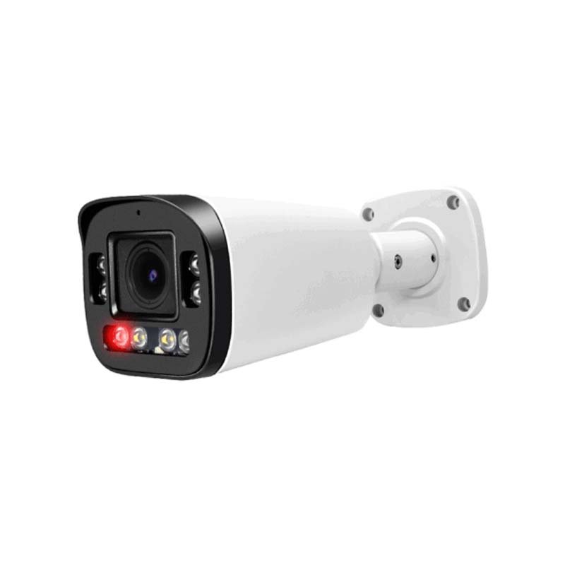 Outdoor 8MP Bullet CCTV IP Security Sound light alarm Camera with Two-Way Audio Red and blue Flashlight