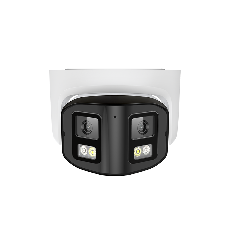 180° FOV  Dual Lens Panoramic AI IP PoE Ceiling Mount Turret Camera