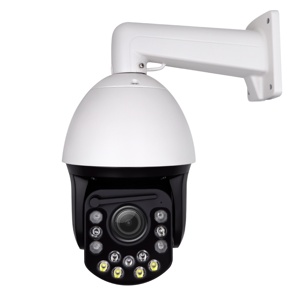 4K Human and Vehicle Detection Dual Lights Two-Way Audio IP PTZ Camera With Wipe
