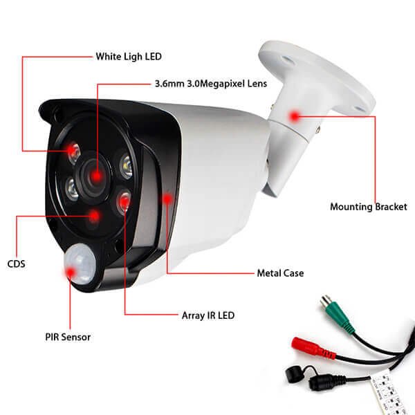 PIR Motion Detect and Dual Light System Smart Alarm Camera