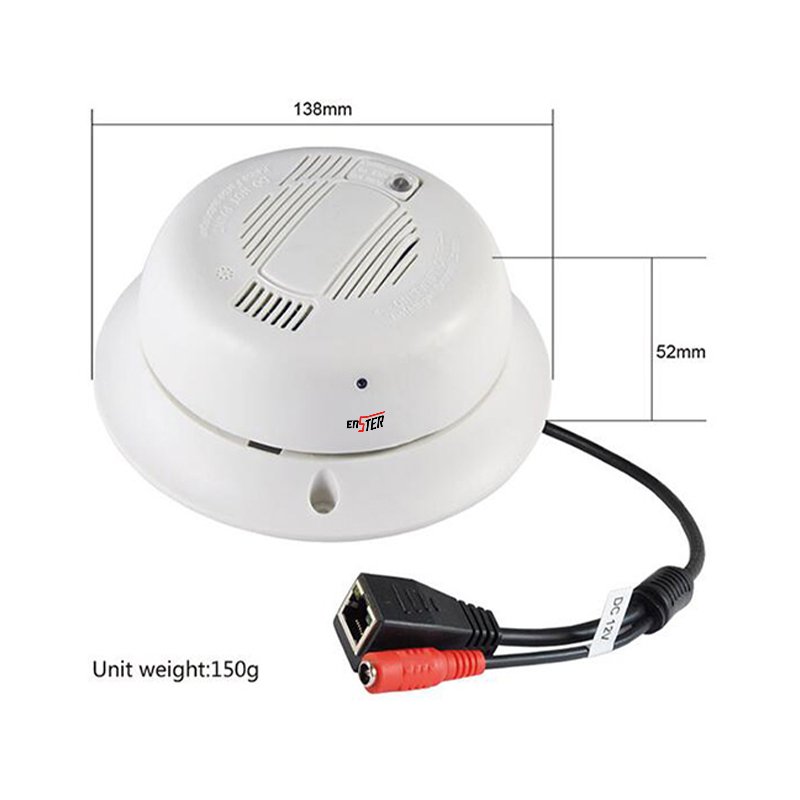 Smoke Detector Nanny Spy Cam with Motion Activated Video and Audio Recording for Home Security & Surveillance Supported