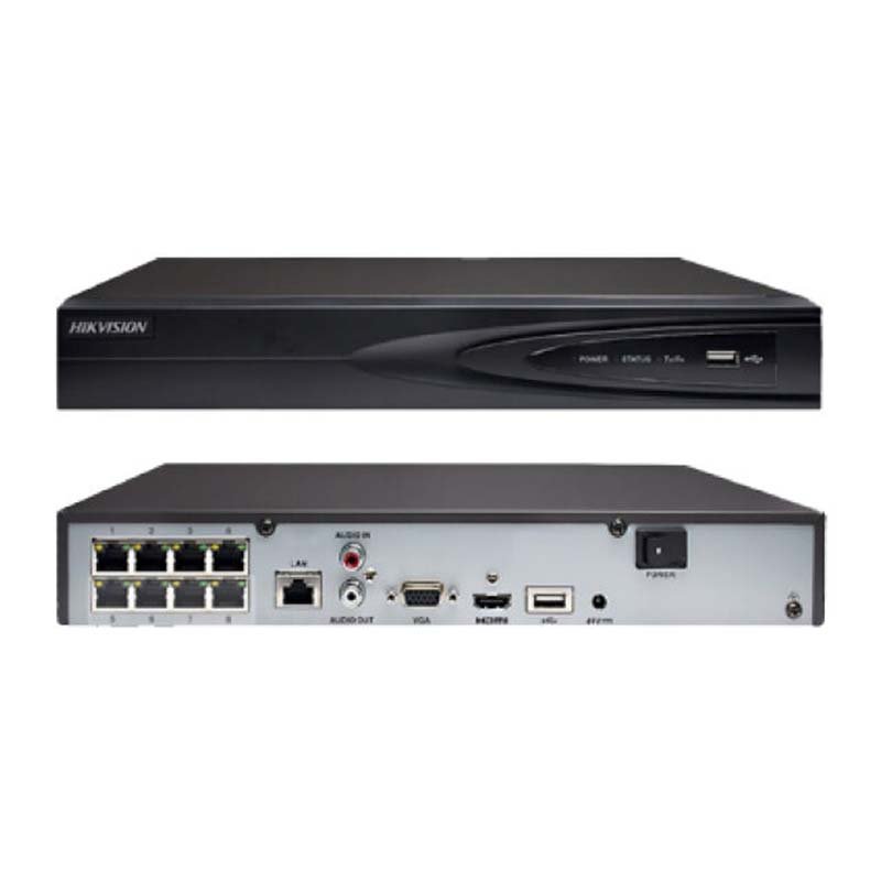 4K 8-Channel PoE Network Video Recorder NVR, Embedded Plug & Play DS-7608NI-Q1/8P