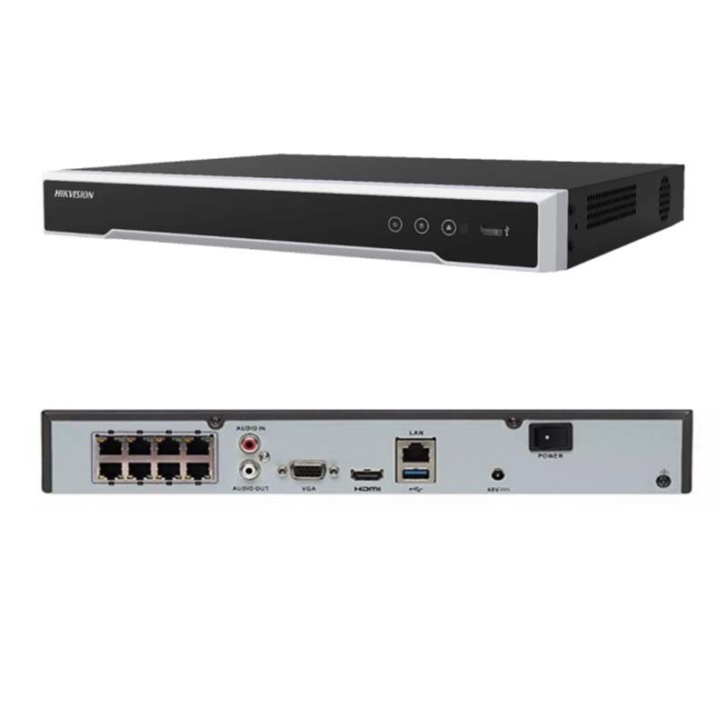 HikVision DS-7608NI-Q2/8P 8Channel 8PoE NVR, 2 SATA Interfaces, 80mbps Incoming Bandwidth, 8 PoE Interfaces