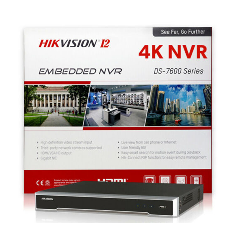 HikVision DS-7608NI-Q2/8P 8Channel 8PoE NVR, 2 SATA Interfaces, 80mbps Incoming Bandwidth, 8 PoE Interfaces