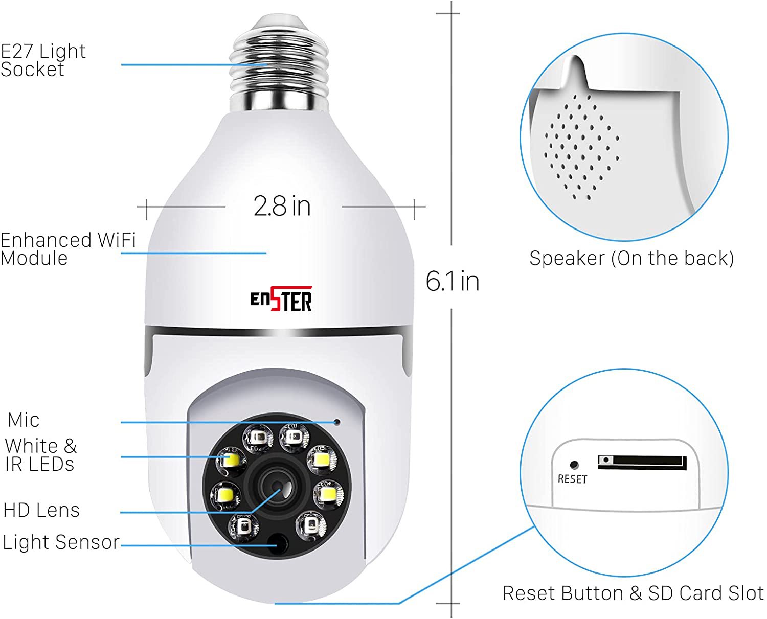 Quality TUYA wireless ptz camera Manufacturer | ENSTER
