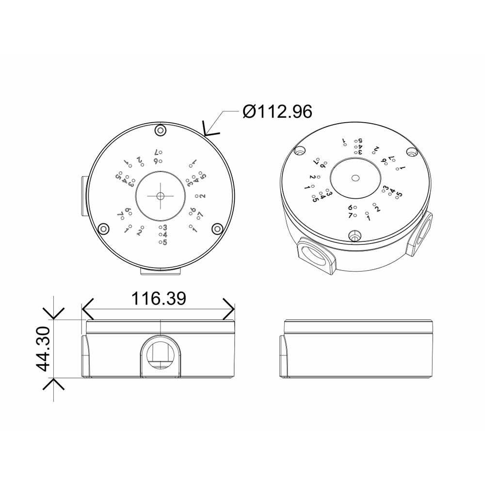 Waterproof Junction Box For Dome Camera and Bullet Camera