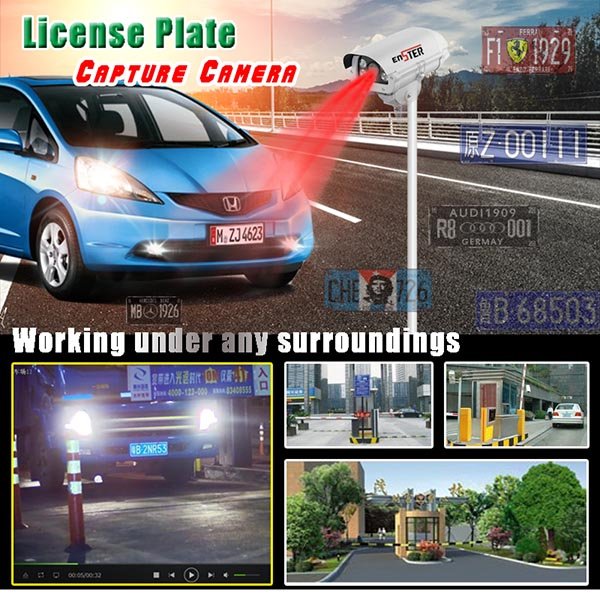 2.0MP 1080P license plate recognition anpr LPR capture ip camera reader system Outdoor IP 66 for Parking