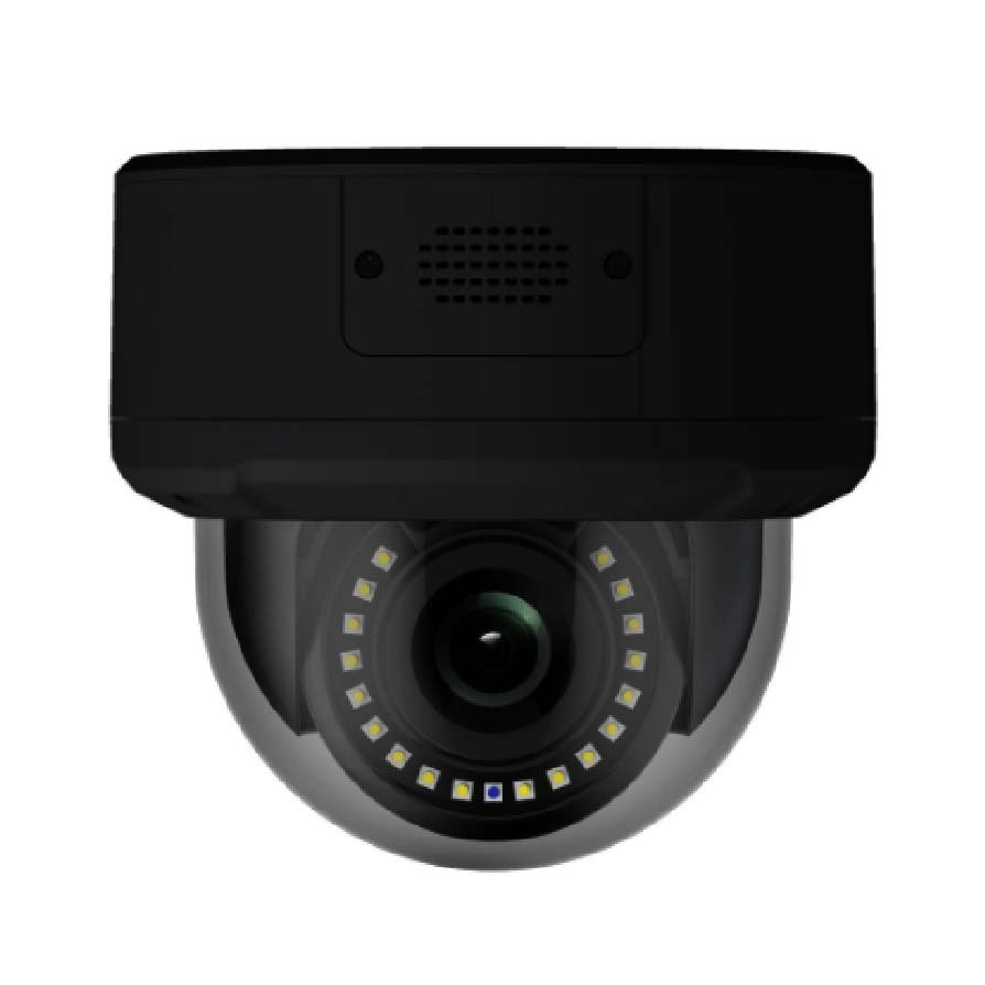 Brown Ball Cover 2 Way Audio Vandal proof Dome 8MP 4K UHK Security IP Camera With Speaker and Microphone