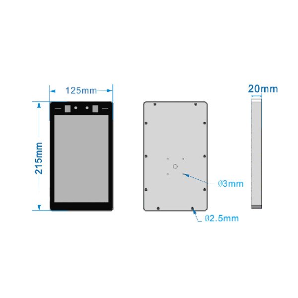Face recognition and Temperature Detection AI Smart Camera With 8 Inch Lcd Screen