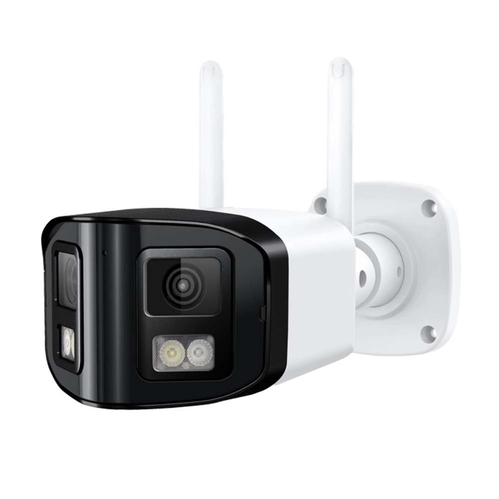 4G LTE 180 Degree Field of View Dual Lens Panoramic AI IP Bullet Camera