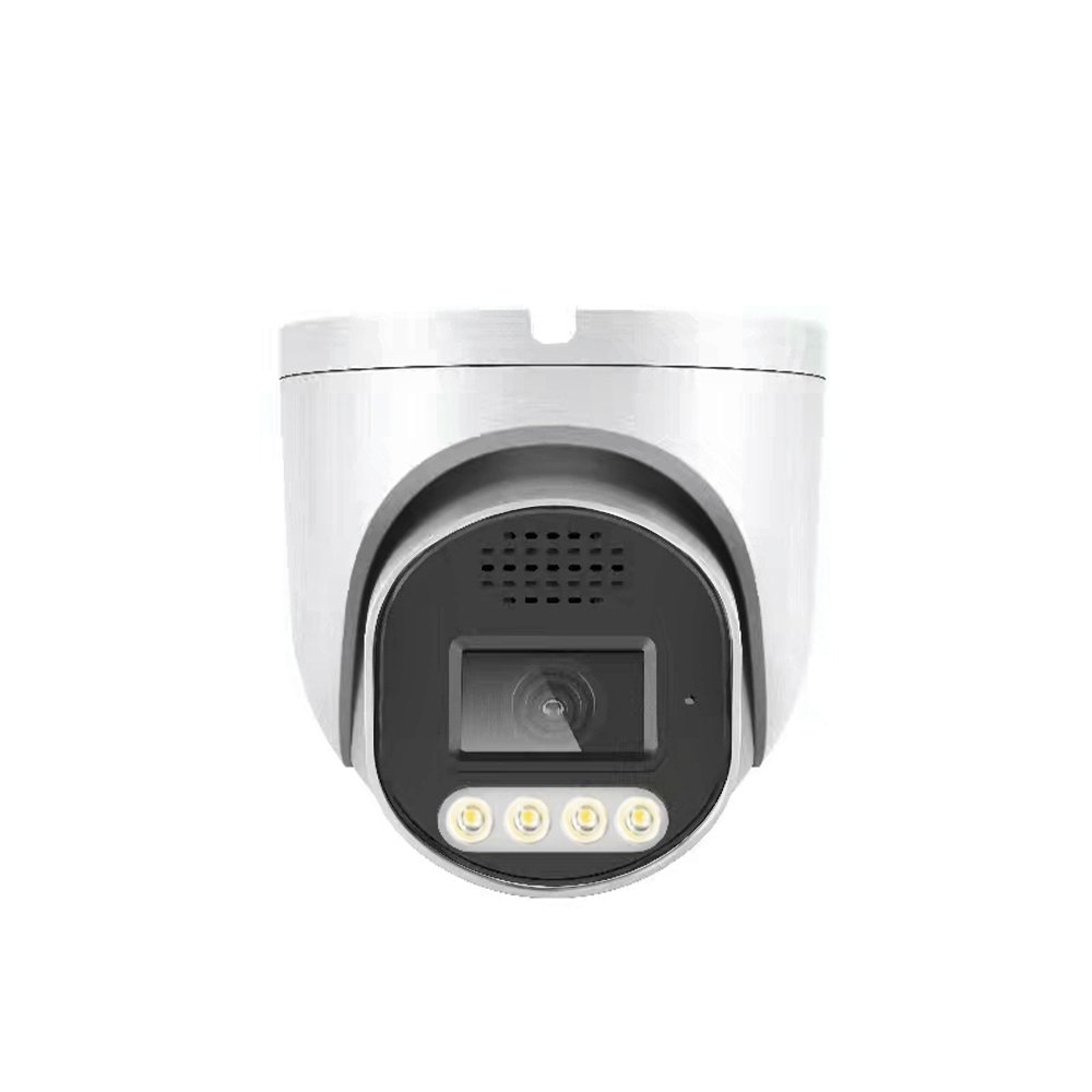 Outdoor Security Two Way Audio Smart Human Vehicle Detection  Turret Full Color Night Vision ColorVu IP Camera