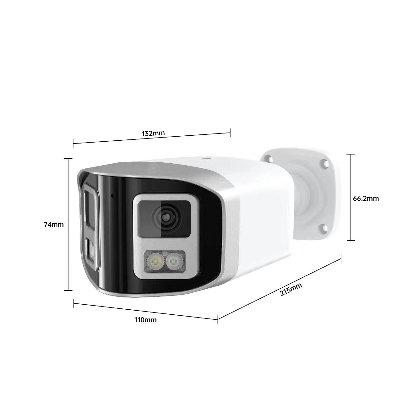 8MP 4K UHD Dual Lens Panoramic AI IP PoE Bullet Camera