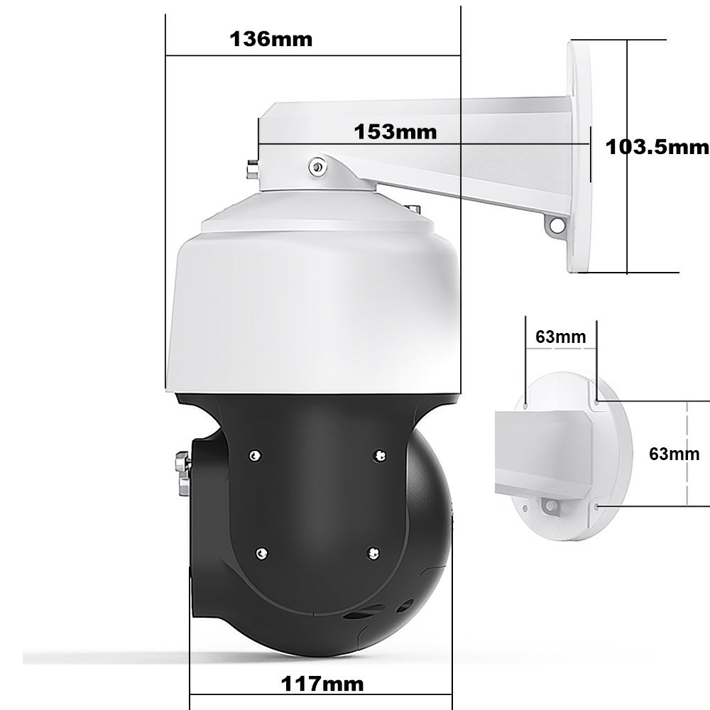 4K Human Tracking and Vehicle Detection IR Dual Lights Two-Way Audio IP PTZ Camera With Wiper