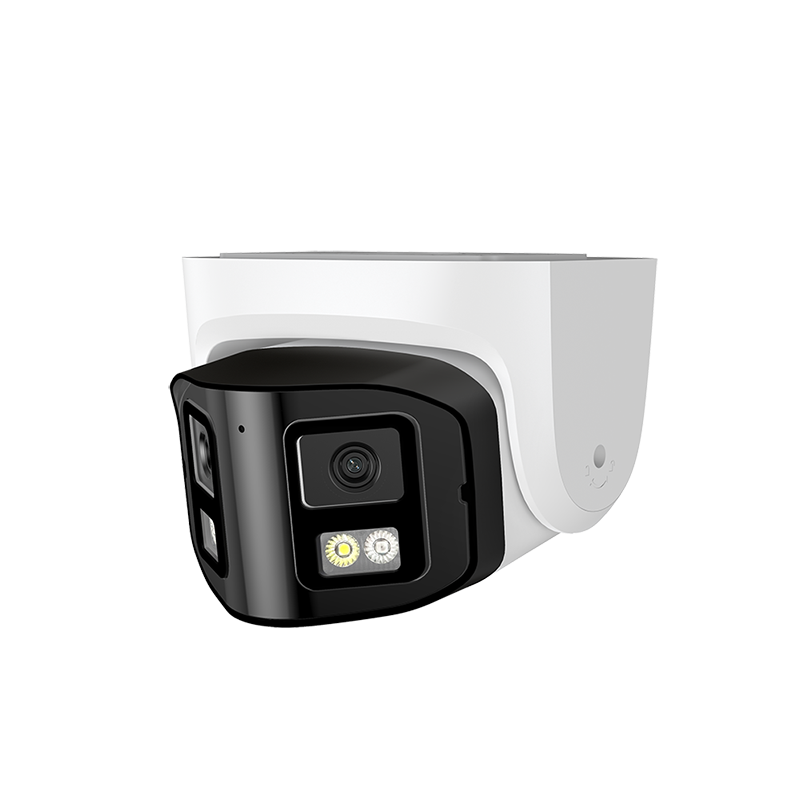 180° FOV Dual Lens Panoramic AI IP PoE Ceiling Mount Turret Camera
