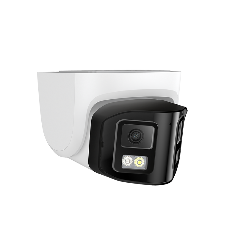 180° FOV Dual Lens Panoramic AI IP PoE Ceiling Mount Turret Camera
