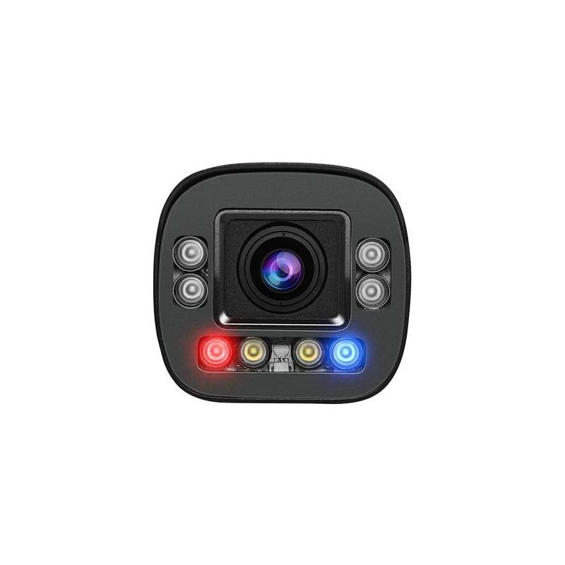 Outdoor 8MP Bullet CCTV IP Security Sound light alarm Camera with Two-Way Audio Red and blue Flashlight