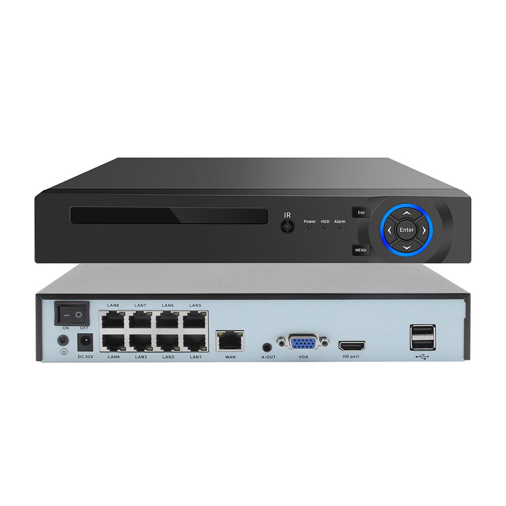 8CH 4K H.265 Plug and Play PoE NVR With 8 Port DC48V Output