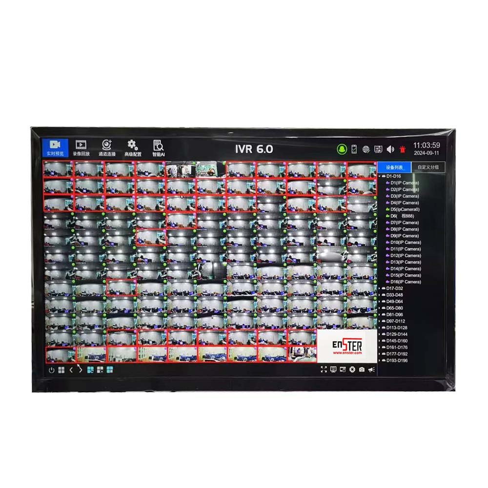 2U 128 CH 9HDD 8K H.265+ Intelligent Network Video Recorder With 4 HDMI Heterogeneous Outputs