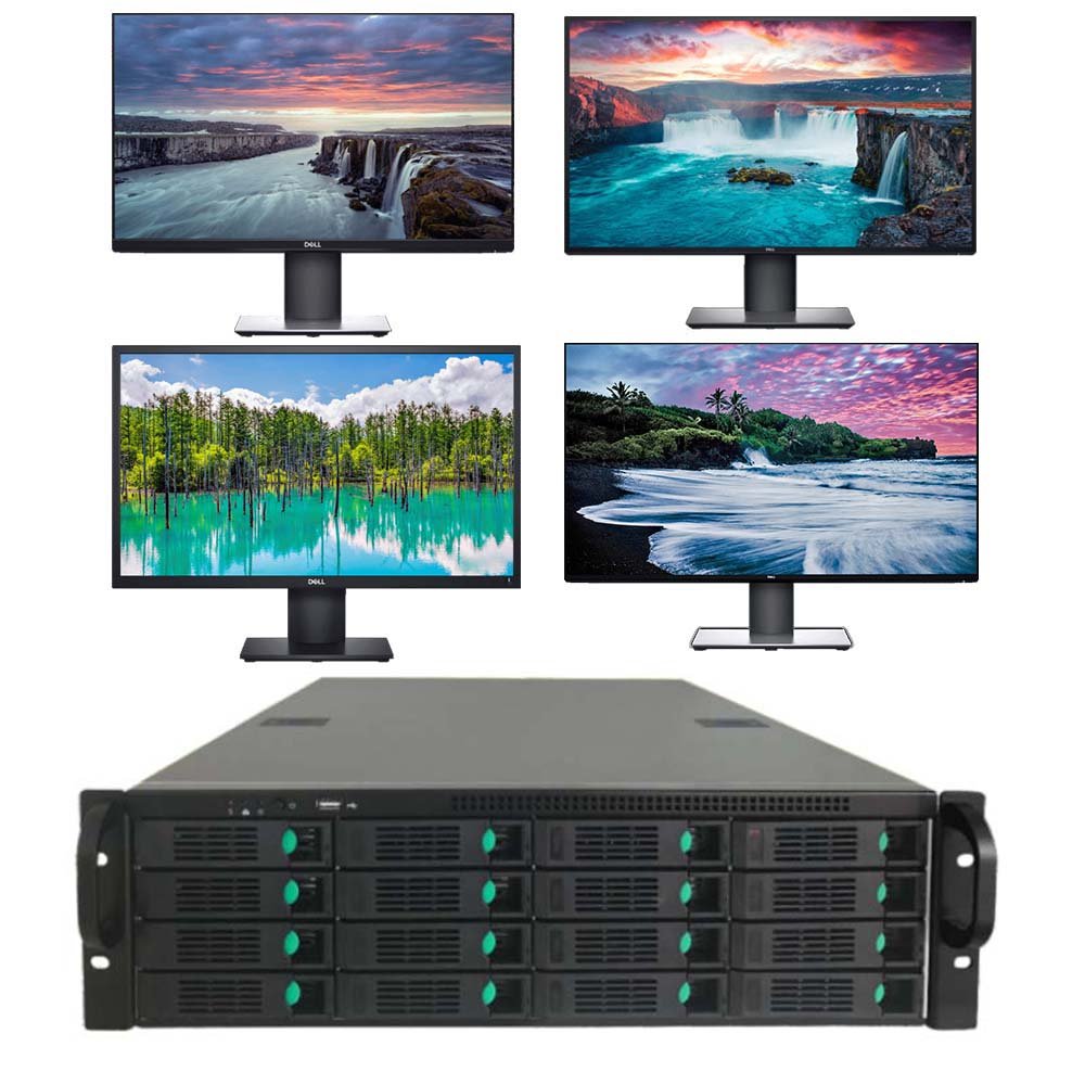 3U 196 CH 16HDD 8K H.265+ Network Video Recorder With 4 HDMI Heterogeneous Outputs
