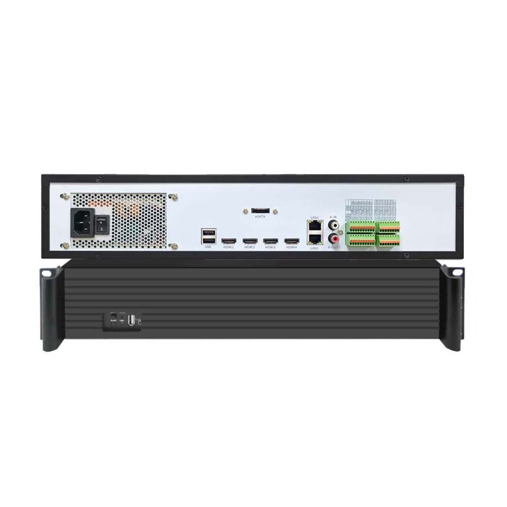 2U 128 CH 9HDD 8K H.265+ Intelligent Network Video Recorder With 4 HDMI Heterogeneous Outputs