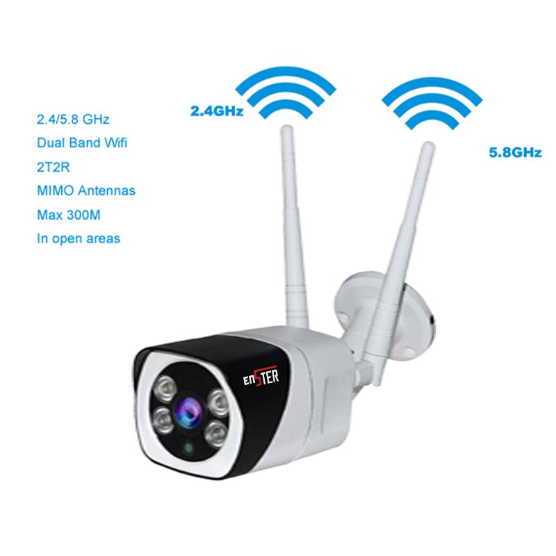 2.4Ghz 5Ghz Dual Band Wireless WiFi Outdoor Security IP Camera