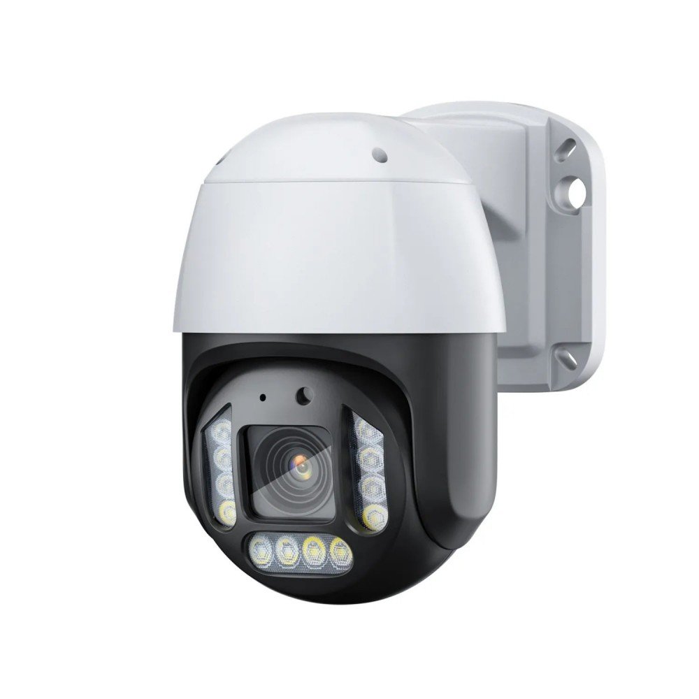 5X Optical Zoom Outdoor IR Mini Dome PTZ POE IP Security Camera AI Human Vehicle Detection Two-way Audio