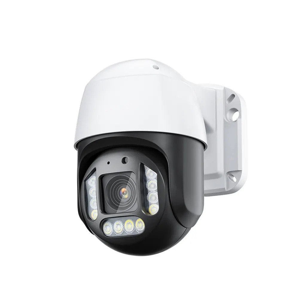 5X Optical Zoom Outdoor IR Mini Dome PTZ POE IP Security Camera AI Human Vehicle Detection Two-way Audio