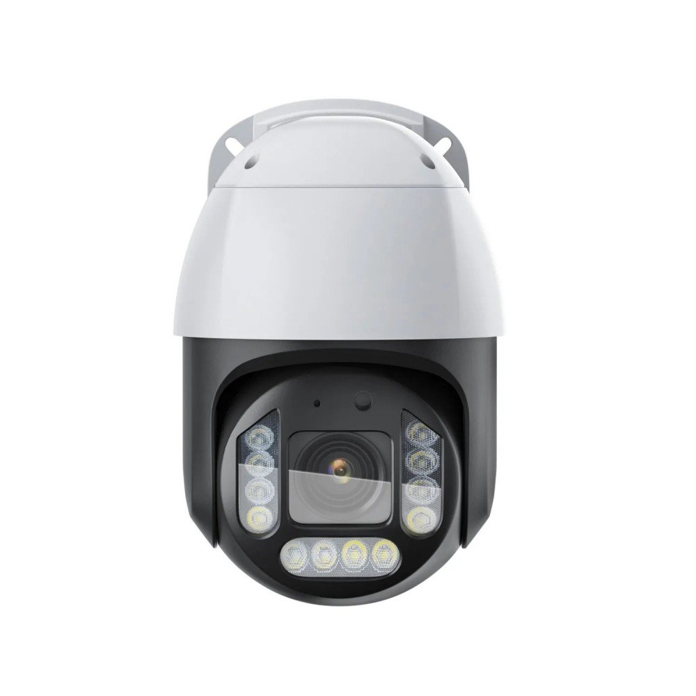 5X Optical Zoom Outdoor IR Mini Dome PTZ POE IP Security Camera AI Human Vehicle Detection Two-way Audio